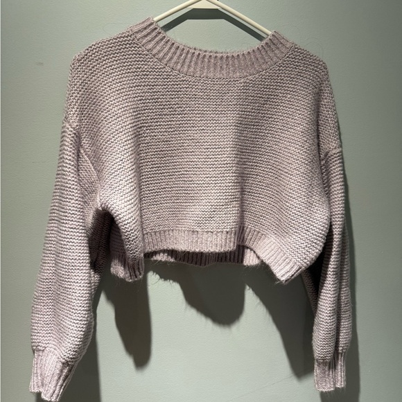 Garage Sweaters - Garage Lavender Knit Crew Neck Sweater